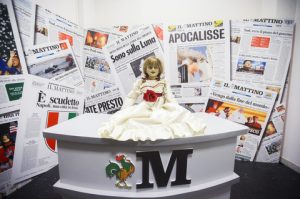 Annabella nella redazione del Mattino